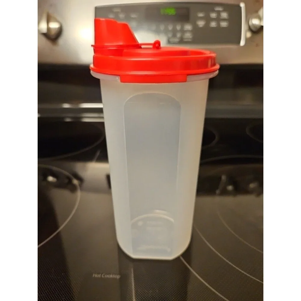 Vintage Tupperware Modular Mates 1641 #3 Container With Red Magic Flow Lid 1898B
